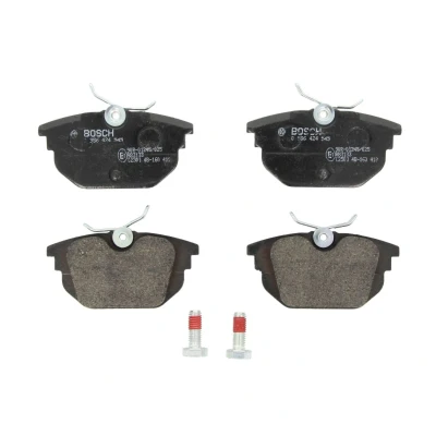 Abbildung von BOSCH 0 986 424 545 Bremsbelagsatz Low Metallic mit Schrauben Zubehör FIAT: Barchetta, BRAVO 1, Coupe, ALFA ROMEO: Spider, GTV, 145