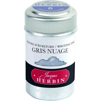 Abbildung von Jacques Herbin 20108T Tintenpatronen Dose mit 6 Patronen für Standardfüller Packung, wolkengrau