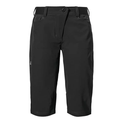 Abbildung von Schöffel Damen Capri Pants Style Keitele WMS, schnell trocknende Radhose mit 4 Wege Stretch, Dreiviertel Hose radspezifischer Passform und elastischem Bund, black, 36