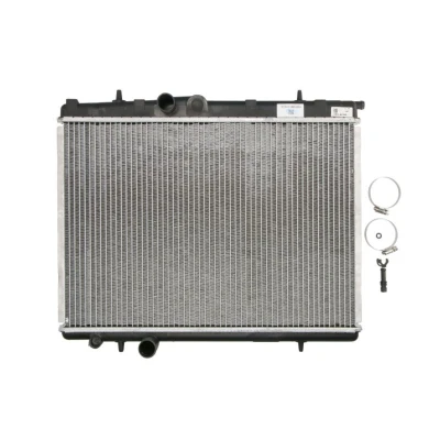 Abbildung von NRF EASY FIT 58301 Kühler, Motorkühlung Aluminium 563 379 27 mit Anbauteilen Kühlrippen gelötet PEUGEOT: 206 Hatchback, SW