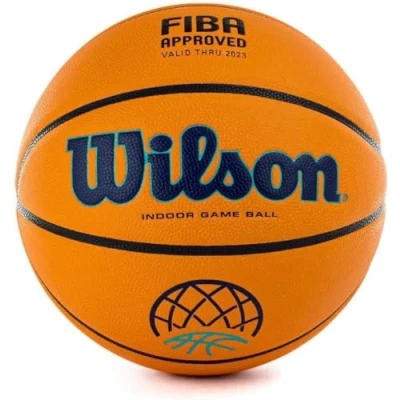 Abbildung von Wilson Basketball, EVO NEXT Champions League, Offizieller Spielball der Basketball FIBA zugelassen, Für Halle geeignet, Komposit Material, WTB0900XBBCL, 7