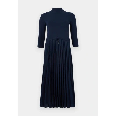 Abbildung von Tommy Hilfiger SLIM MIDI Freizeitkleid, Damen, Größe: XXS, Dark night navy