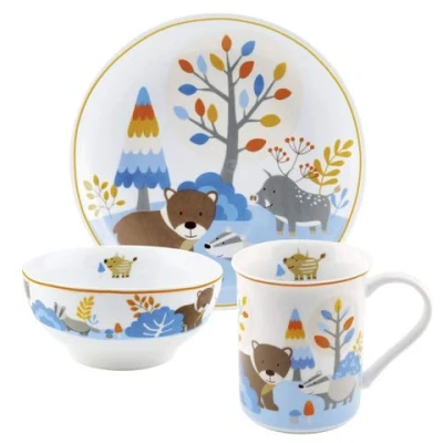 Abbildung von Puresigns Friends Kindergeschirr Bär Set 3 teilig aus Porzellan