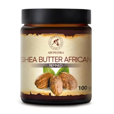 Abbildung von Sheabutter 100g Butyrospermum Parkii aus Afrika Karité Bodybutter Körperbutter Shea Butter für Sehr Trockene Haut Haarkur Hautpflege Nägelpflege Handpflege Massage