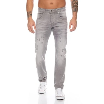 Abbildung von Rock Creek Herren Jeans Destroyed Grey RC 2105 [W32 L30]