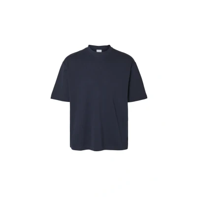 Abbildung von Selected Homme SLH Loose Oscar O NECK TEE Tshirt basic, Herren, Größe: XXL, Sky captain