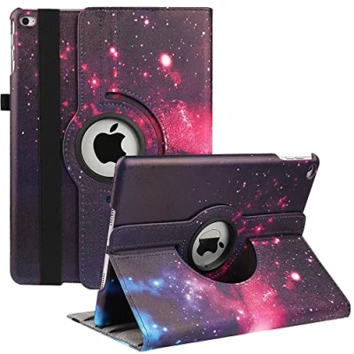 Abbildung von Hülle für iPad 9.7&quot; 5./6. Generation (2017/2018), Air 2, 360 Grad verstellbare Schutzhülle mit Auto Schlaf/Aufwach (Moon Starry Sky)
