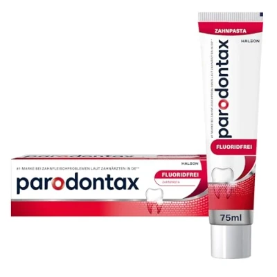 Abbildung von Parodontax Classic Fluoridfrei Zahnpasta, 75ml, hilft Zahnfleischbluten zu reduzieren und vorzubeugen, Zahncreme