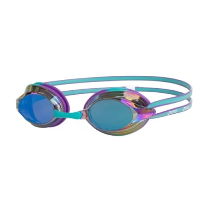Abbildung von Zoggs Unisex Adult Racer Titanium Swimming Goggles, Violet/Turquoise/Mirrored Blue