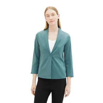 Abbildung von TOM Tailor Basic Blazer, Damen, Größe: XL, Sea pine green