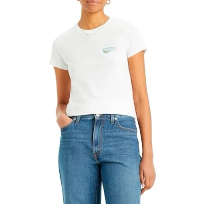 Abbildung von Levi&#039;s Damen The Perfect Tee T Shirt, Waves Ashore BW Fill, XXS