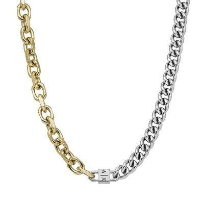 Abbildung von Armani Exchange Necklace Halskette silvercoloured, Herren, Größe: One Size, Silver coloured