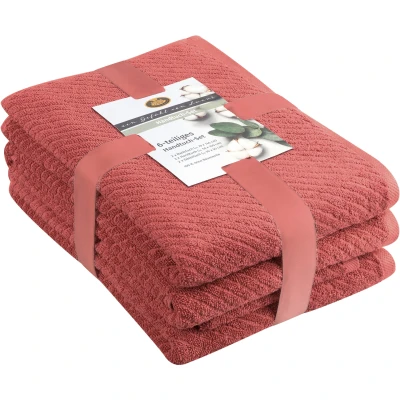 Abbildung von Gözze Frottier Set, 2 Handtücher (50 x 100 cm), Duschtücher (70 140 cm) und Gästetücher (30 50 100% Baumwolle, 480 g/m² Rot