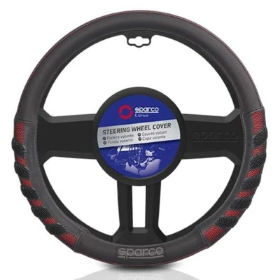 Abbildung von SPARCO STEERING WHEEL COVER SPS101RD Lenkradbezug Rot 37, 38cm PVC elastisch