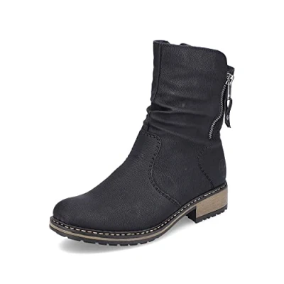 Abbildung von Rieker Damen Klassische Stiefeletten Z6892, Frauen Stiefeletten,übergangsschuhe,Boots,Stiefel,Bootee,Booties,halbstiefel,schwarz (00),36 EU / 3.5 UK
