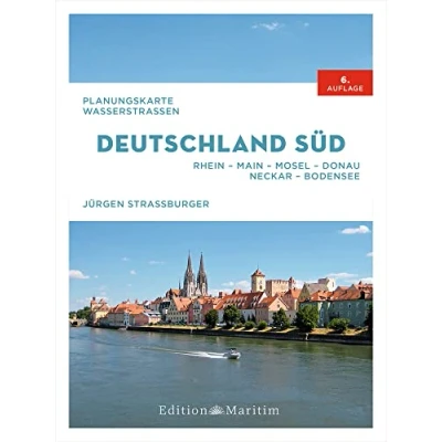 Abbildung von Planungskarte Wasserstraßen Deutschland Süd: Rhein, Main, Mosel, Donau, Neckar, Bodensee