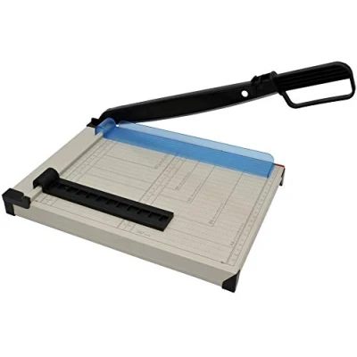 Abbildung von Snyderline® Hebelschneider A4 kompakt, Papierschneider aus Metall, Schneidemaschine Papier, Foto Pappe bis 200gr/m² und zu 8 Blatt in 80gr/m²