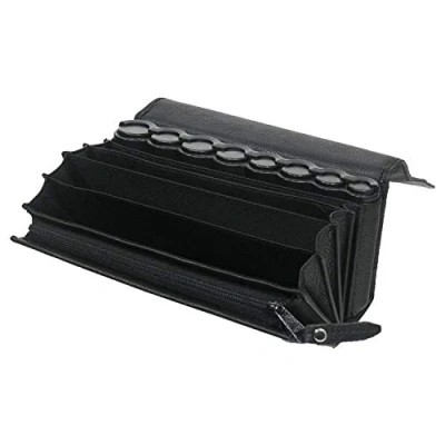 Abbildung von HMF 48830 02 Kellnertasche Leder, Kellnerbörse inkl. Euro Geldwechsler, Tragegurt, 20,5 cm x 6,5 10,0 cm, schwarz