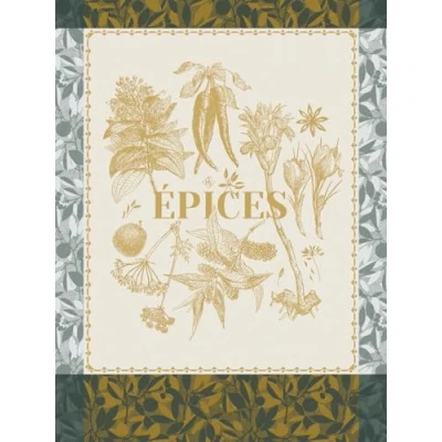 Abbildung von Le Jacquard Français 28551 Geschirrtuch Épices et Aromates Curry 80X60 cm Baumwolle