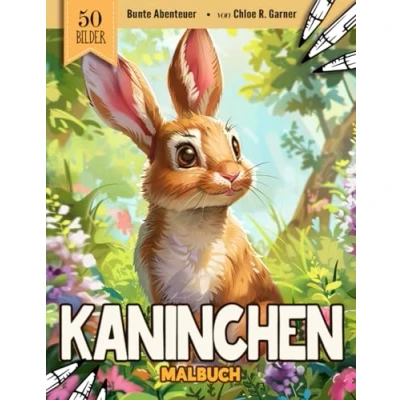 Abbildung von Kaninchen Malbuch: 50 Lustige Malvorlagen Für Erwachsene, Kinder Und Jugendliche Schönes Bilder Stressabbau &amp; Entspannung Geschenk zum Ausmalen Frauen, Mädchen Senioren