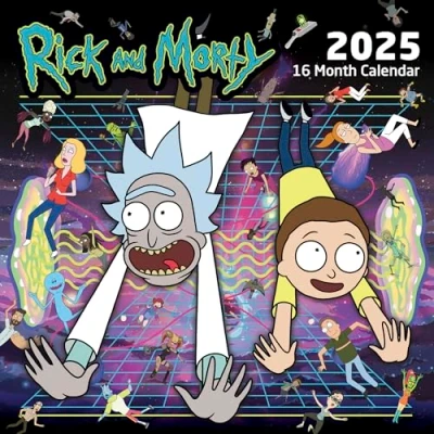 Abbildung von Pyramid Rick and Morty 2025 Broschürenkalender, 30x30cm, Monatskalender für Fans der beliebten Serie, Monatsübersicht, nachhaltig nur mit Papierumschlag