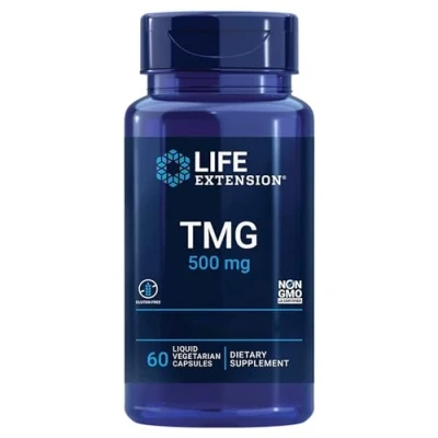 Abbildung von Life Extension, TMG, 500mg, 60 flüssige vegane Kapseln, Laborgeprüft, Glutenfrei, Sojafrei, Vegetarisch