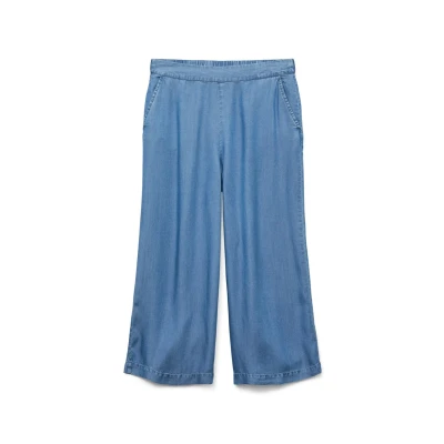 Abbildung von Vero Moda BREE MR WIDE L Culotte GA NOOS Jeans Relaxed Fit, Damen, Größe: Large, Medium blue denim