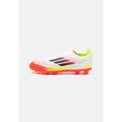 Abbildung von adidas Performance F50 League LL FG/MG Unisex Fußballschuh Nocken für Kinder, Größe: 32, White/core black/solar yellow Schuhe