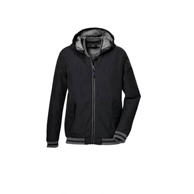 Abbildung von killtec Jungen Funktionsjacke ist wasserdicht/Regenjacke mit Kapuze KOS 153 BYS JCKT, schwarz, 176, 43004 000