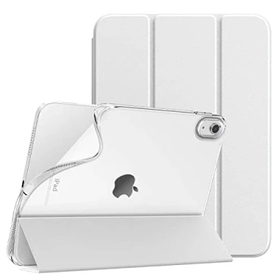 Abbildung von TiMOVO Hülle Kompatibel mit iPad 10 Generation 10,9 Zoll 2022, Dreifach Gefaltet PU Leder Schutzhülle Weich TPU Rückhülle, Auto Schlaf/Aufwach Case für 10, Weiß