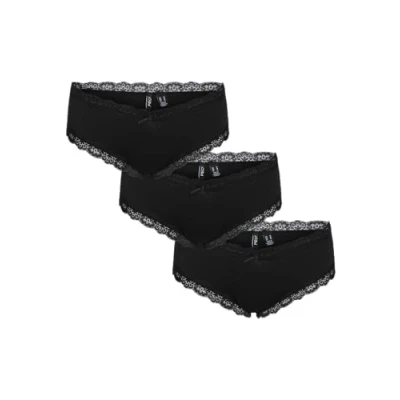 Abbildung von PIECES Damen Pcnola Low Cut Hipster 3 Pack Noos 17108468,Black/Pack:3 Pack,M
