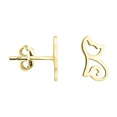 Abbildung von SOFIA MILANI Damen Ohrringe 925 Silber vergoldet/golden Katzen Ohrstecker E2004