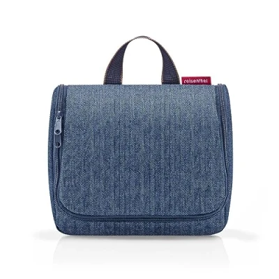 Abbildung von reisenthel beautycase quadratischer Kulturbeutel, Gepäckorganisator, Kosmetiktasche, Couleur:herringbone dark blue