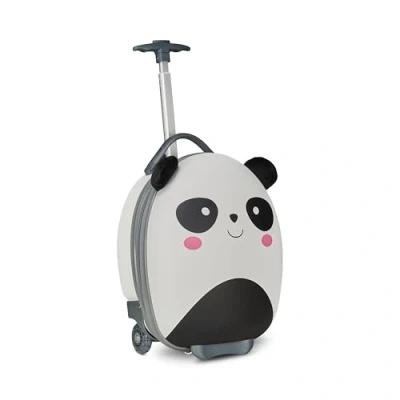 Abbildung von SJ GANG STYLE JAM Hartschalen Trolley für Kinder, Fancy Animals, schwarz Weiß, Panda Motiv, Schule und Freizeit, Taglia Unica, Modern