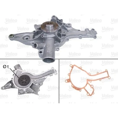 Abbildung von VALEO 506832 Wasserpumpe mit Riemenscheibe Dichtungen Deckel MERCEDES BENZ: E Class Saloon, C T modell