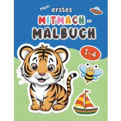 Abbildung von Mein erstes Mitmach Malbuch: Bild Wort Verknüpfung, Unterscheiden und frühes Lernen mit großen, einfachen Bildern zum Kritzeln Ausmalen für Kinder von 1 bis 4 Jahren
