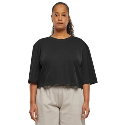 Abbildung von Urban Classics Heavy Oversized Cropped Tshirt basic, Damen, Größe: XL, Black