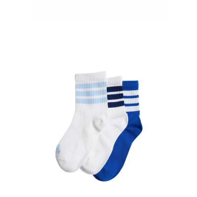 Abbildung von adidas Unisex Kinder RIBBED 3PP SOCKS herrensocken, white/white/team royal blue,