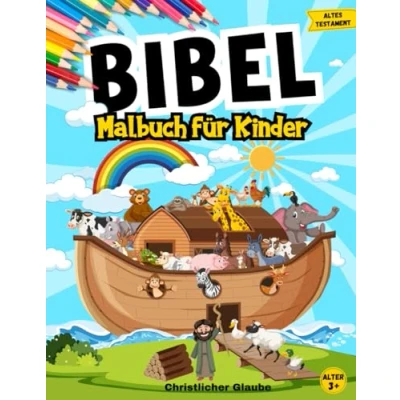 Abbildung von Bibel Malbuch für Kinder: Christliches Kinder mit Biblischen Illustrationen der Einprägsamsten Szenen aus dem Alten Testament