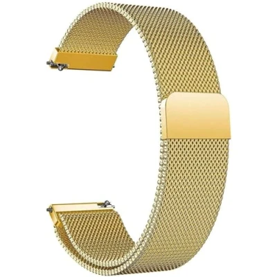 Abbildung von 20mm Edelstahl Mesh Uhrenarmband,Kompatibel mit Samsung Galaxy Watch 7/6/5/4/FE 40mm 44mm/Galaxy 5 Pro 45mm/Watch 6 Classic/Watch 4 Classic/Active 2/Garmin vivoactive 5, für Damen Herren
