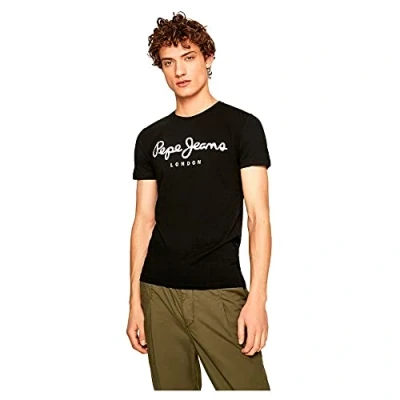 Abbildung von Pepe Jeans Herren Original Stretch N T Shirt, 999schwarz, XS EU