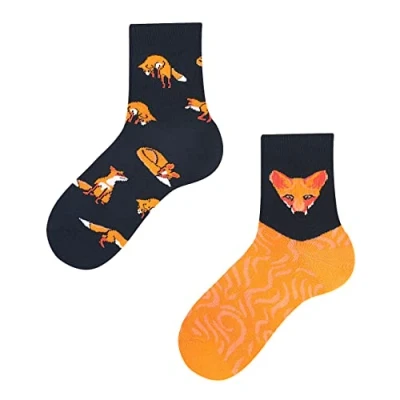 Abbildung von TODO Colours Lustige Socken Kinder mit motiv für Mädchen, Jungen, Kleinkind (27 30, Fuchs Kinder)