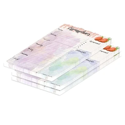 Abbildung von PRICARO Essensplaner &quot;Aquarell&quot;, magnetisch, A4, 25 Blatt, 3 Stück