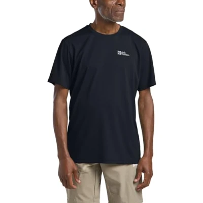 Abbildung von Jack Wolfskin Delgami Tshirt basic, Herren, Größe: Medium, Black