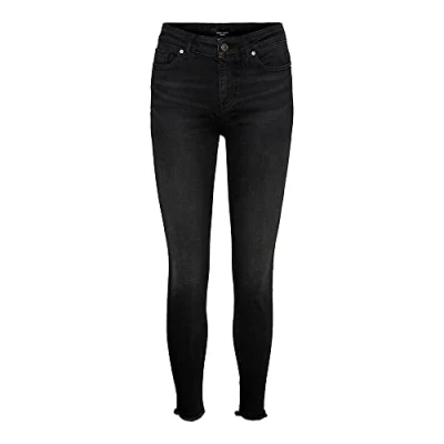 Abbildung von Vero Moda Vmpeach Skinny Jeans Fit, Damen, Größe: XSx32, Black denim
