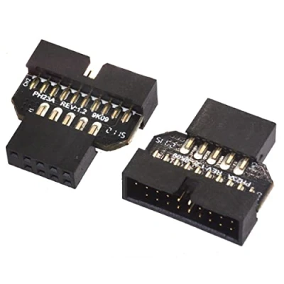 Abbildung von USB 3.0 auf 2.0 Motherboard Adapter, 19 Pin Stecker 9 Buchse Adapter Konverter für PC Mainboard Port 480Mbps