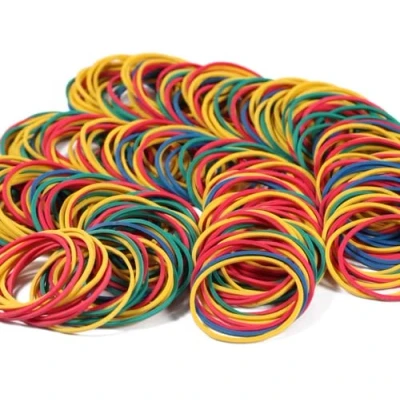 Abbildung von Gummiband Haushaltsgummi 300 Stücke Gummibänder Farbe Gummiringe Gummi 38 * 1.4 Essentials für Zuhause Büro Schule gummis