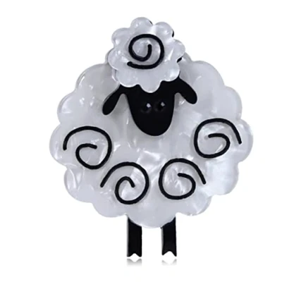 Abbildung von Schaf Brosche aus Acryl, niedlich, modisch, Brosche, Cartoon Tier Anstecker, Schmuck, Zubehör für Frauen