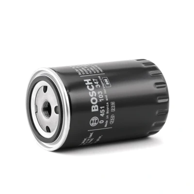 Abbildung von BOSCH 0 451 103 347 Ölfilter 3/4&quot; 16 UNF mit zwei Rücklaufsperrventilen Anschraubfilter VOLKSWAGEN: Golf 3 Cabrio, Passat B3/B4 Saloon, Vento