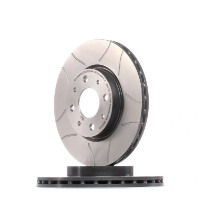 Abbildung von BREMBO MAX LINE 09.5870.75 Bremsscheibe 257 20 4 innenbelüftet, geschlitzt beschichtet mit Schrauben FIAT: Barchetta, Punto II Hatchback